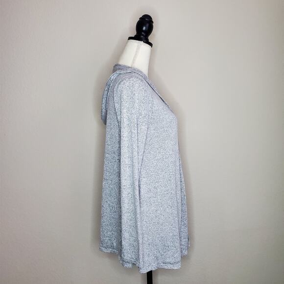 Urban Outfitters Gray Hooded Cardigan Medium - Picture 2 of 6